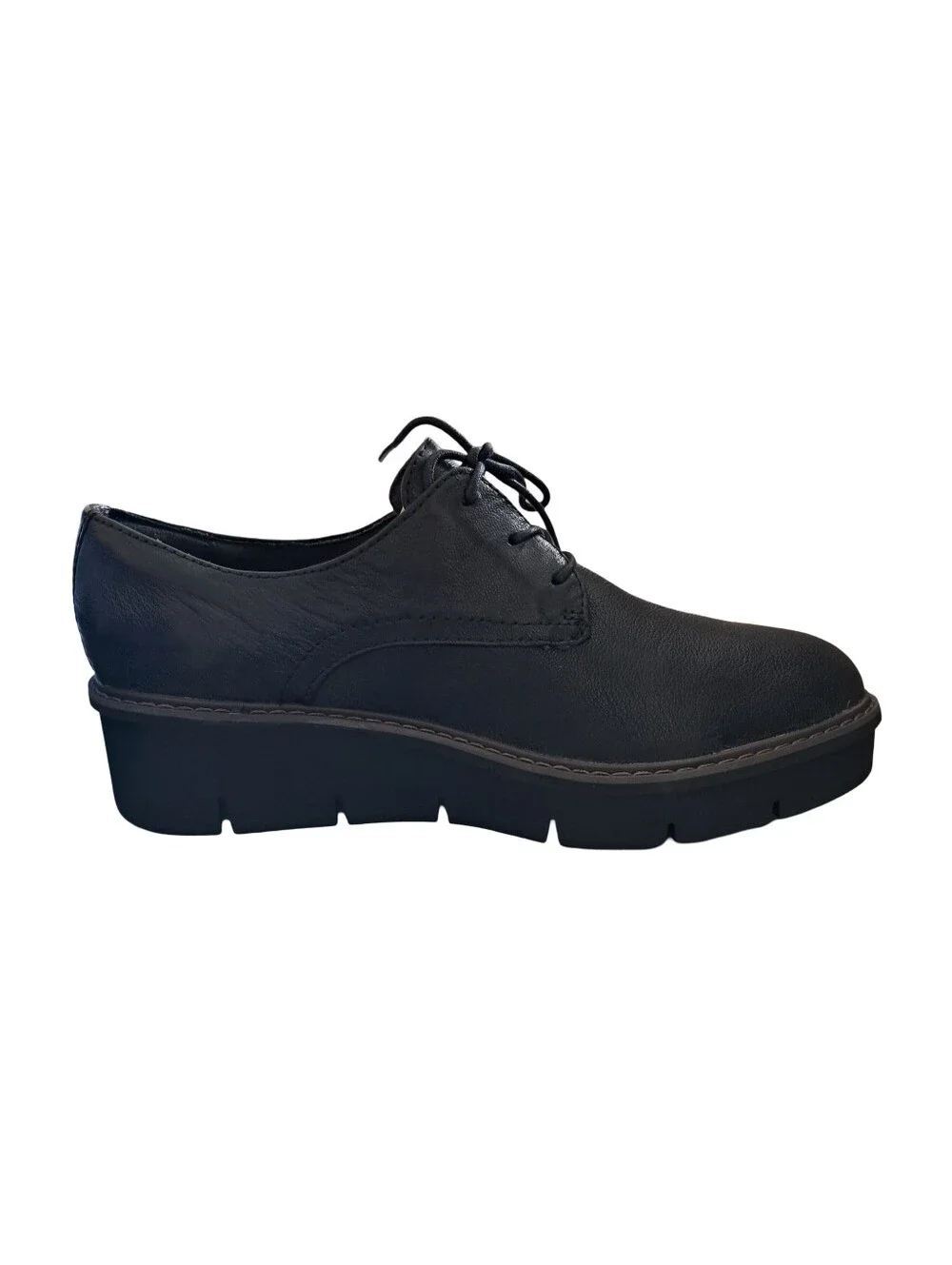 Clarks Airabell Tye Black Leather Oxford Women Shoes Size 10 NEW